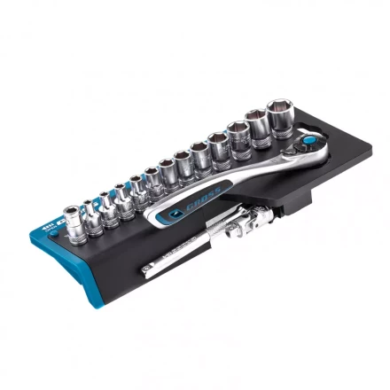 Набор торцевых головок трещотка 120 зубьев 36 предметов 1/4&quot; CrV Gross 14142 купить в Магнитогорске