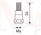 Держатель наконечника M6 26mm (24KD) MD0138-00 Ref. Aurora купить в Магнитогорске