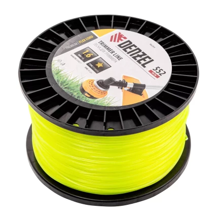 Леска для триммера звезда, 1,6мм х 552м, на DIN катушке FLEX CORD,  Denzel 96284 купить в Магнитогорске