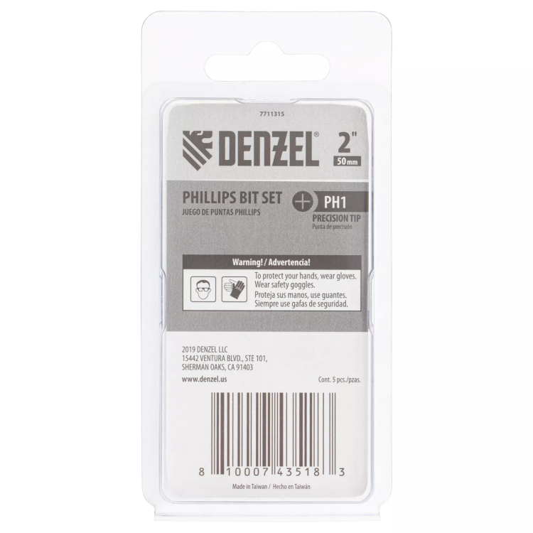 Бита PH1x50, 5 шт. Denzel 7711315 купить в Магнитогорске