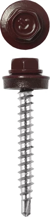 Саморезы ЗУБР &quot;ПРОФЕССИОНАЛ&quot; окраш., RAL 3005 темно-красн., для крепл. кров. матер. к дерев. обреш., 4.8x70мм, 160шт 4-300315-48-070-3005 купить в Магнитогорске