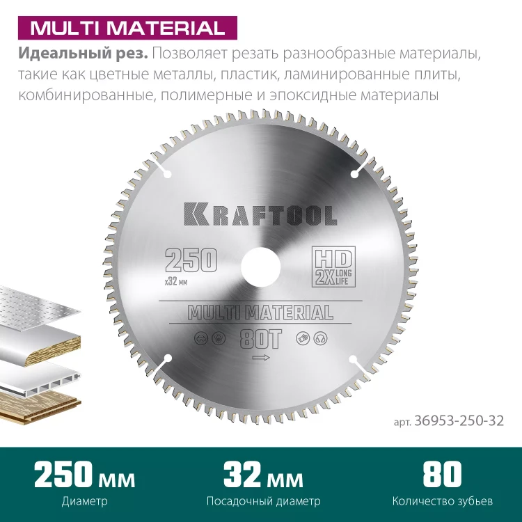 Диск пильный Multi Material, повышенный ресурс 36953-250-32 купить в Магнитогорске