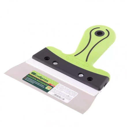 Шпатель фасадный нержавеющая сталь 150 мм двухкомпонентная ручка  Сибртех 85580 купить в Магнитогорске