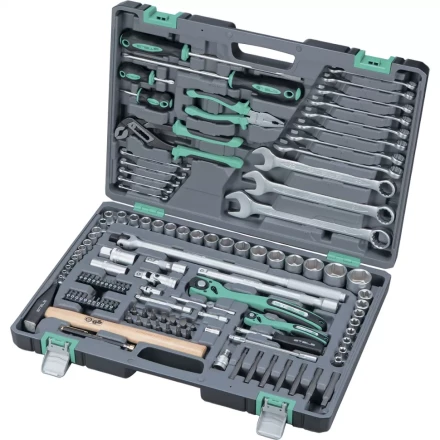 Набор инструмента, 1/4&quot;, 1/2&quot;, Cr-V, S2, усиленный кейс, 119 предм. STELS 14112 купить в Магнитогорске