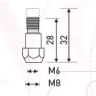 Держатель наконечника M6 28mm (36KD) MD0063-00 Ref Aurora купить в Магнитогорске