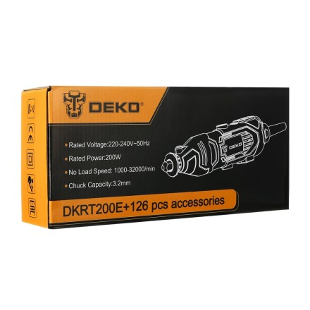 Гравер электрический DEKO DKRT200E DEKO 126 tools, 063-1415 купить в Магнитогорске