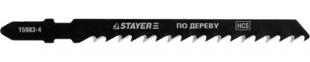 Полотна STAYER &quot;PROFI&quot;, T14DP, для эл/лобзика, HCS, по дереву, прямой рез, EU-хвост., шаг 4мм, 75мм, 2шт 15983-4_z01 купить в Магнитогорске