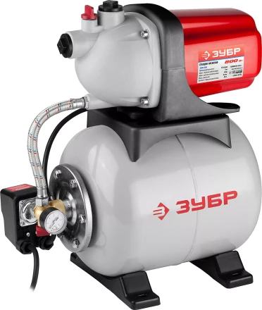 Станция насосная ЗУБР, пропускная способность 55л/мин, 800Вт ЗНАС-800 купить в Магнитогорске