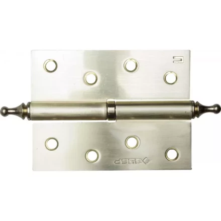 Петля дверная разъемная ЗУБР &quot;ЭКСПЕРТ&quot;, 1 подшипник, цвет мат. латунь (SB), правая, с крепежом, 100х75х2,5мм,2шт 37605-100-3R купить в Магнитогорске