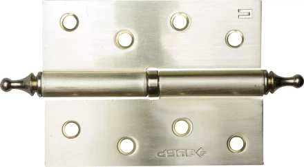 Петля дверная разъемная ЗУБР &quot;ЭКСПЕРТ&quot;, 1 подшипник, цвет мат. латунь (SB), правая, с крепежом, 100х75х2,5мм,2шт 37605-100-3R купить в Магнитогорске