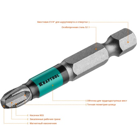 Биты KRAFTOOL OPTIMUM PH 26122-3-50-10 купить в Магнитогорске