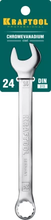 Ключи комбинированные KRAFTOOL, Cr-V, DIN 3113 27079-24 купить в Магнитогорске