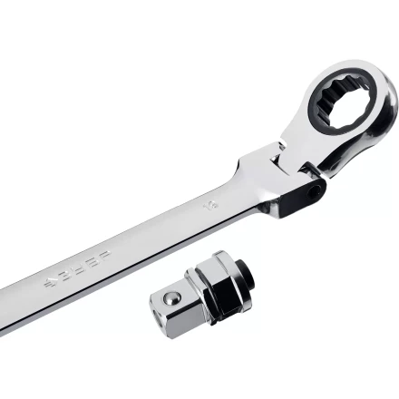 Наборы трещоточных комбинированных ключей шарнирных с адаптерами серия ПРОФЕССИОНАЛ купить в Магнитогорске