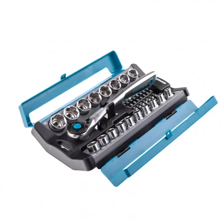 Набор торцевых головок трещотка 120 зубьев 36 предметов 1/2&quot; CrV Gross 14144 купить в Магнитогорске