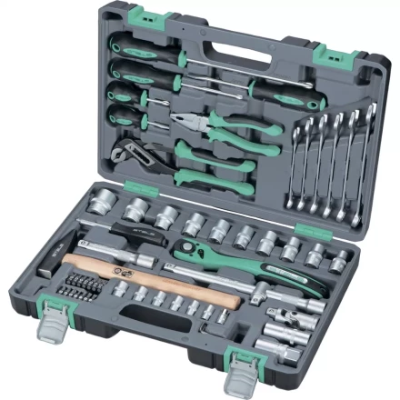 Набор инструмента 1/2  Cr-V S2 усиленный кейс 58 предм. STELS 14113 купить в Магнитогорске