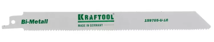 Полотно KRAFTOOL "INDUSTRIE QUALITAT", S1122VF, для эл/ножовки, Bi-Metall, по металлу, дереву, шаг 1,8-2,5мм, 180мм 159705-U-18 купить в Магнитогорске