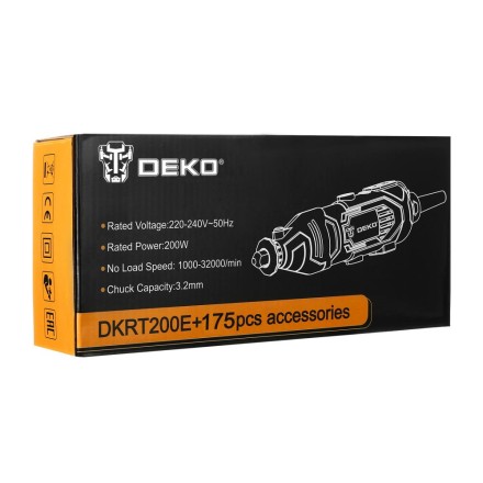 Гравер электрический DEKO DKRT200E DEKO 175 tools, 063-1416 купить в Магнитогорске