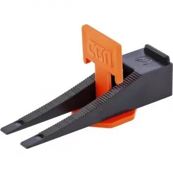 Система выравнивания плитки СВП. Комплект - зажим - клин 50/50 штук (ведерко ПЭНД 1100 мл)  СИБРТЕХ 88070 купить в Магнитогорске