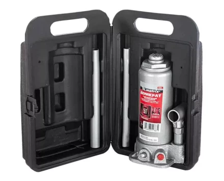 Домкрат гидравлический бутылочный 5 т h подъема 216–413 мм в пластиковом кейсе  MATRIX MASTER 50756 купить в Магнитогорске