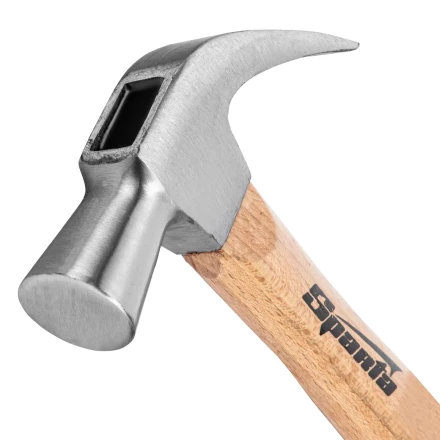 Молоток-гвоздодер, 650 г Sparta, боек 32 мм, деревянная рукоятка, 104235 купить в Магнитогорске