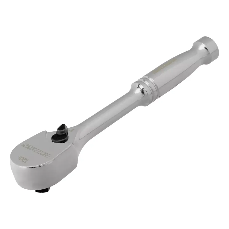 Ключ-трещотка 1/4" Gross 14050, CrV, 120 зубьев, цельнометаллический, хром купить в Магнитогорске