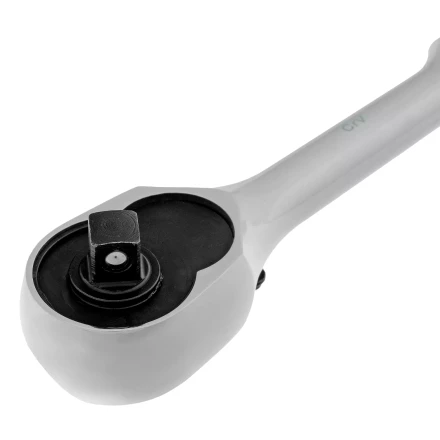 Ключ-трещотка 1/4&quot; Gross 14050, CrV, 120 зубьев, цельнометаллический, хром купить в Магнитогорске