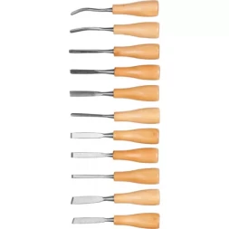 Набор DEXX: Стамески фигурные &quot;МИНИ&quot; с деревянной ручкой, 11шт 1834-H11_z01