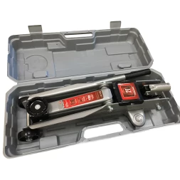 Домкрат гидравлический подкатной 2 т h подъема 135–385 мм в пласт. кейсе MATRIX MASTER 51028