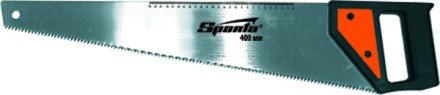Ножовка по дереву 400 мм 5-6 TPI каленый зуб линейка пластиковая рукоятка SPARTA 232305 купить в Магнитогорске
