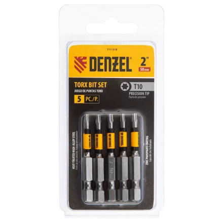 Бита T10x50, 5 шт. Denzel 7711318 купить в Магнитогорске