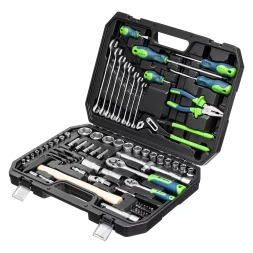 Набор инструментов Сибртех 13394, 1/2&quot;, 1/4&quot;, пластиковый кейс 76 предметов