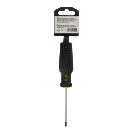 Отвертка, PH0х75 мм, S2, 3к рукоятка Denzel 121717 купить в Магнитогорске