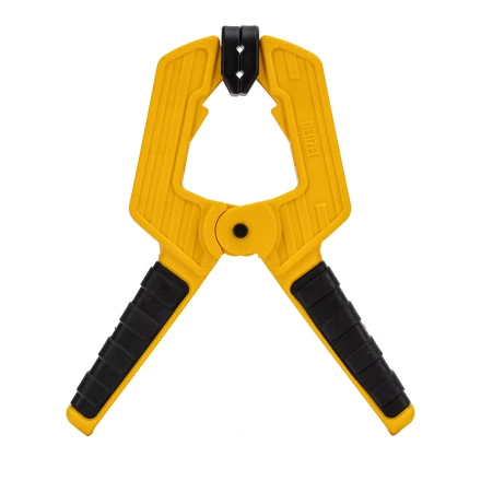 Струбцина клещеобразная Denzel, усиленная 80 х 60 мм, двухкомпонентные рукоятки, 20797 купить в Магнитогорске