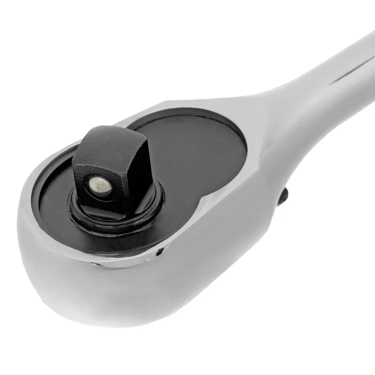 Ключ-трещотка 3/8" Gross 14051, CrV, 120 зубьев, цельнометаллический, хром купить в Магнитогорске