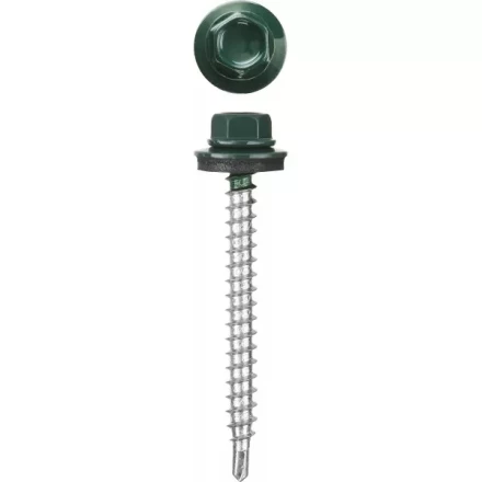 Саморезы СКД кровельные, RAL 6005 зеленый насыщенный, 35 х 4.8 мм, 1 800 шт, для деревянной обрешетки, STAYER 30300-48-035-6005 купить в Магнитогорске