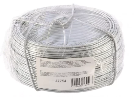 Проволока стальная оцинкованная 1,5 мм длина 50 м Сибртех 47754 купить в Магнитогорске