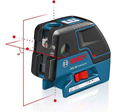 Нивелир лазерный BOSCH GCL 25 Prof +BS 150 проекция купить в Магнитогорске