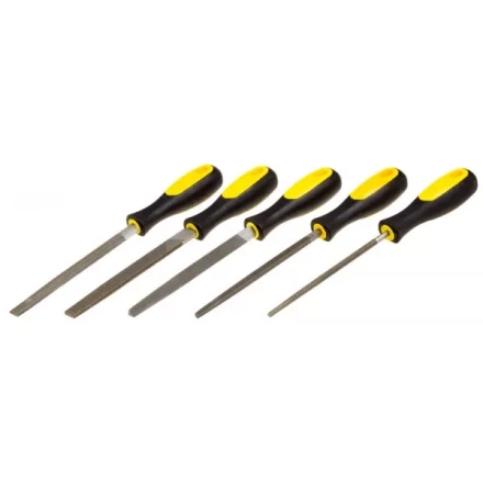 Набор STAYER &quot;PROFI&quot;: Напильники с двухкомпонентной рукояткой,плоский,полукруглый,трехгран,квадратный,круглый,№2,150мм 1681-15-H5_z01 купить в Магнитогорске