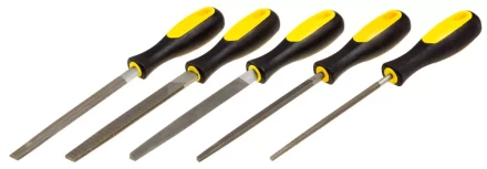 Набор STAYER &quot;PROFI&quot;: Напильники с двухкомпонентной рукояткой,плоский,полукруглый,трехгран,квадратный,круглый,№2,150мм 1681-15-H5_z01 купить в Магнитогорске