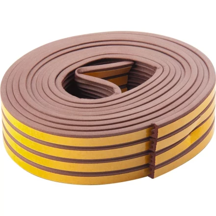 Уплотнитель 6 м профиль &quot;E&quot; коричневый СИБРТЕХ 93944 купить в Магнитогорске