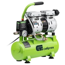 Компрессор безмаслянный малошумный Сибртех МБ 750/10,750 Вт, 10 л, 150 л/мин 58001
