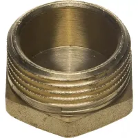 Заглушка GENERAL FITTINGS латунь, 6-ти гранная головка, наружная резьба, 1" 51098-S-1