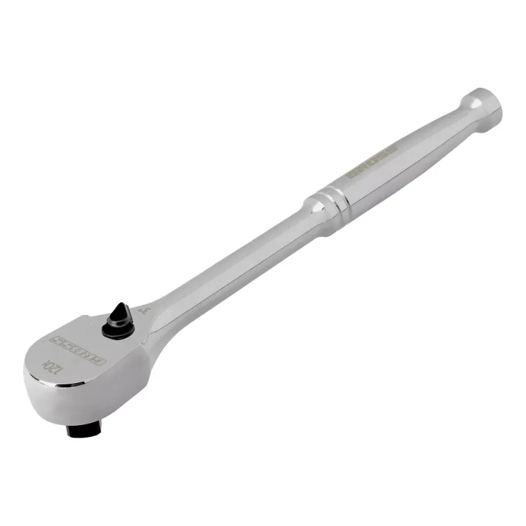 Ключ-трещотка 1/2" Gross 14052, CrV, 120 зубьев, цельнометаллический, хром купить в Магнитогорске