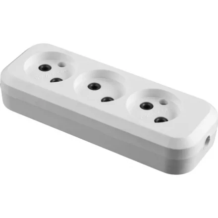 Колодка СИБИН для удлинителя, 3 гнезда, макс мощность 1300Вт 55108-3 купить в Магнитогорске