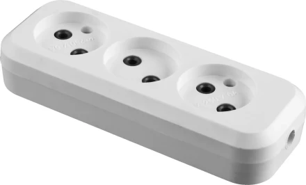 Колодка СИБИН для удлинителя, 3 гнезда, макс мощность 1300Вт 55108-3 купить в Магнитогорске