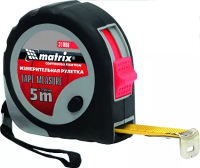 Рулетка Continuous fixation 3 м х 16 мм обрезиненный корпус плавная фиксация MATRIX 31086