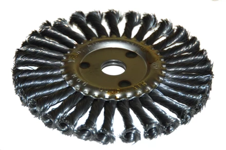 Щетка для УШМ Ф222/115 мм дисковая сталь витая 51583 купить в Магнитогорске