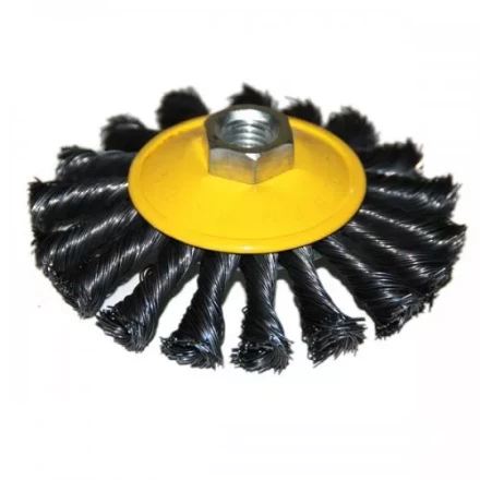 Щетка для УШМ дисковая выгнутая М14/115 мм, ст.витая 1/60 51572 купить в Магнитогорске