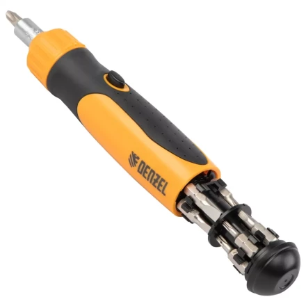 Отвертка реверсивная Denzel 7711611, механизм SmartPush 12 шт, S2 купить в Магнитогорске