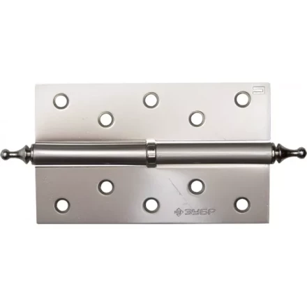 Петля дверная разъемная ЗУБР &quot;ЭКСПЕРТ&quot;, 1 подшипник, цвет мат. никель (PN), правая, с крепежом, 125х75х2,5мм,2шт 37605-125-4R купить в Магнитогорске